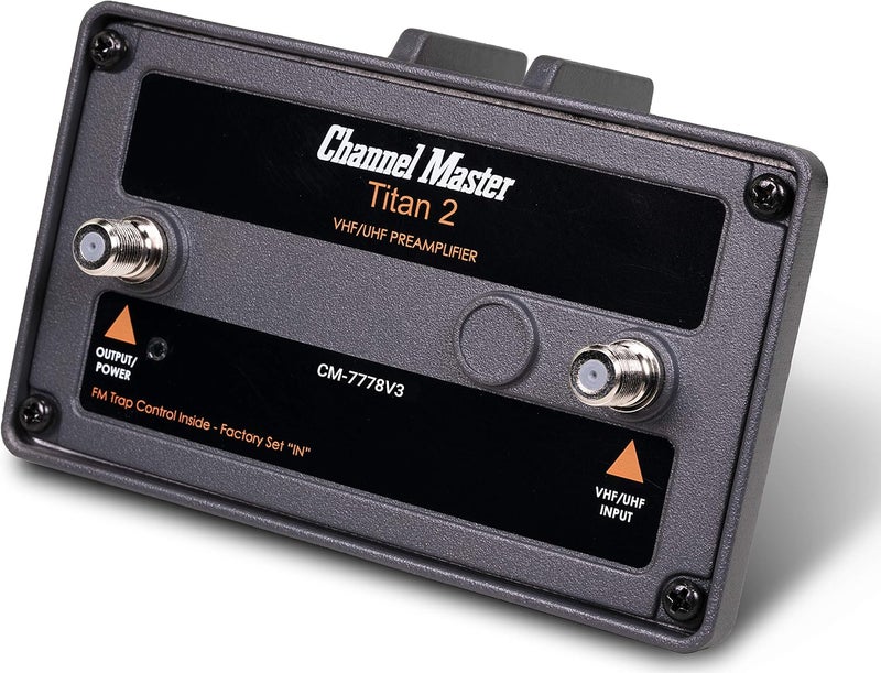 Channel Master Titan 2 Medium-Gain Preamplifier - TV Antenna Pre-Amplifier, 16dB Gain, Compatible with Non-Amplified TV Antennas, Increases Signal Strength, Indoor/Outdoor - Image 2